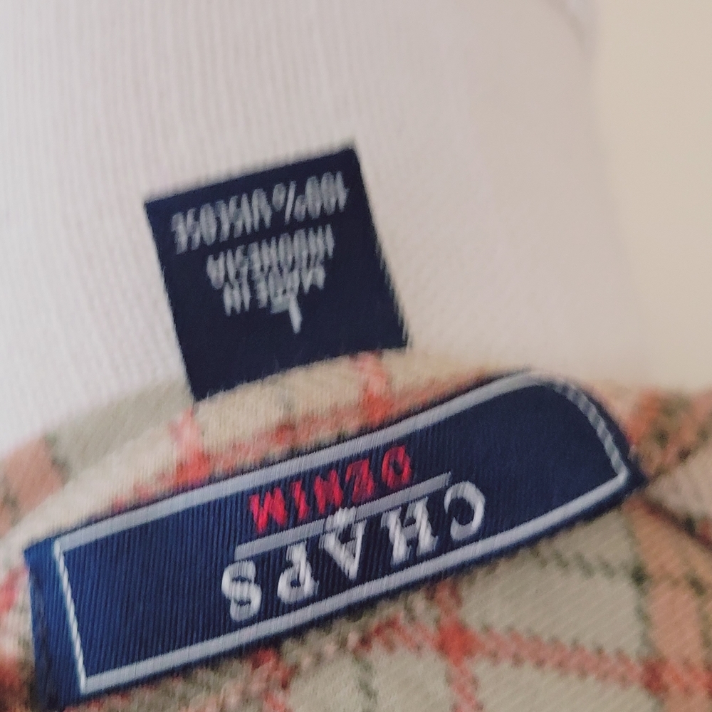 Chaps Plaid Button Down Size Large - image 5